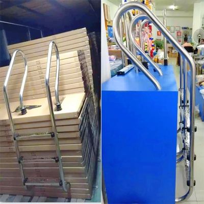 مراحل نردبان استخر زیرزمینی SS304