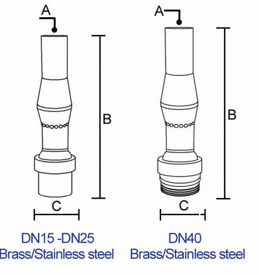 آبشارهای کاملاً برنجی با ارزش آب معدنی Jet Nozzle Water Fountain Heads Spray Heads