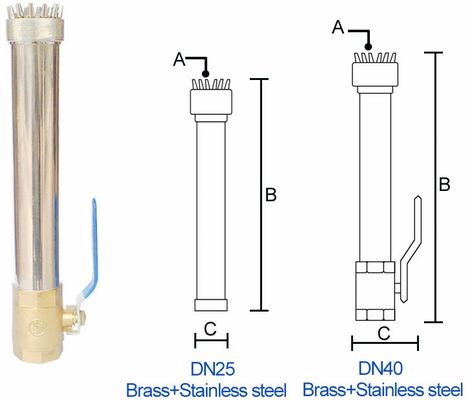 برنج کروم Tassel Fountain Jet Nozzle Water Pond Fountain Spray Heads