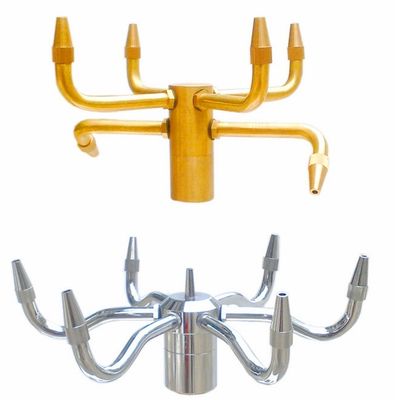 برنج کروم Pirouette Fountain Jet Nozzle Fountain Spray Head Pond Fondain Fondain Nozzles