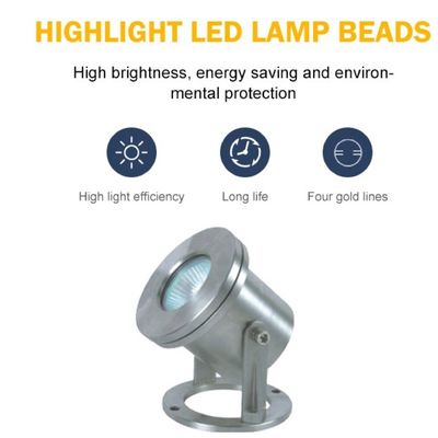 چراغ های LED LED زیر آب SS304 12V 3W ضد آب