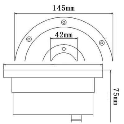 چراغ های فواره زیر آب 50000 ساعت 145mm 12V 9W