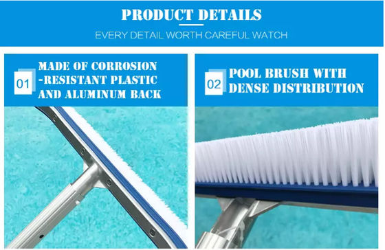 برس تمیز کردن استخر زیرزمینی Deluxe 18 "45cm برس استخر دیواری استخر