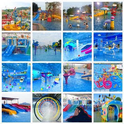 اسلایدهای آبگرمکن و تجهیزات شیشه ای مخصوص تجهیزات ضد آب UV Kids Parks Water Water