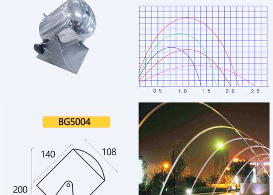 5004 فاصله 1 متر 3000 L / H نازل چشمه جت Laminar