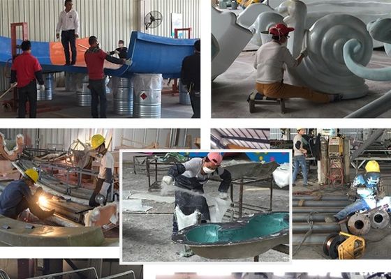 اسلایدهای آبگرمکن و تجهیزات شیشه ای مخصوص تجهیزات ضد آب UV Kids Parks Water Water
