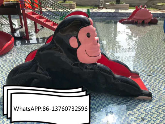 استخر شنای سرسره آبی بچه میمون فایبرگلاس