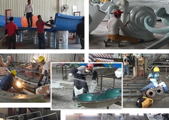 استخر شنای سرسره آبی بچه میمون فایبرگلاس