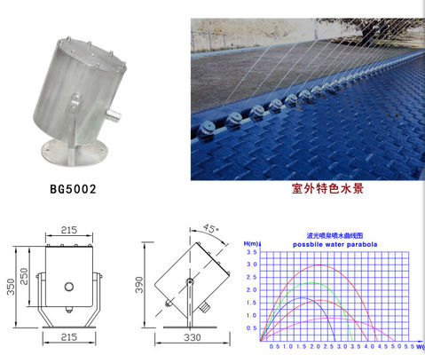 استخر استخر 8000L / H SS304 18 میلی متر جت جریان لمینار