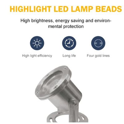 استیل ضدزنگ IP68 DMX RGB LED نور فواره زیر آب